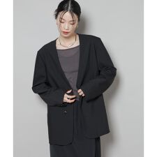 ナノユニバース(NANO universe)のカラーレスワイドショルダージャケット(セットアップ可)