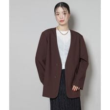 ナノユニバース(NANO universe)のカラーレスワイドショルダージャケット(セットアップ可)