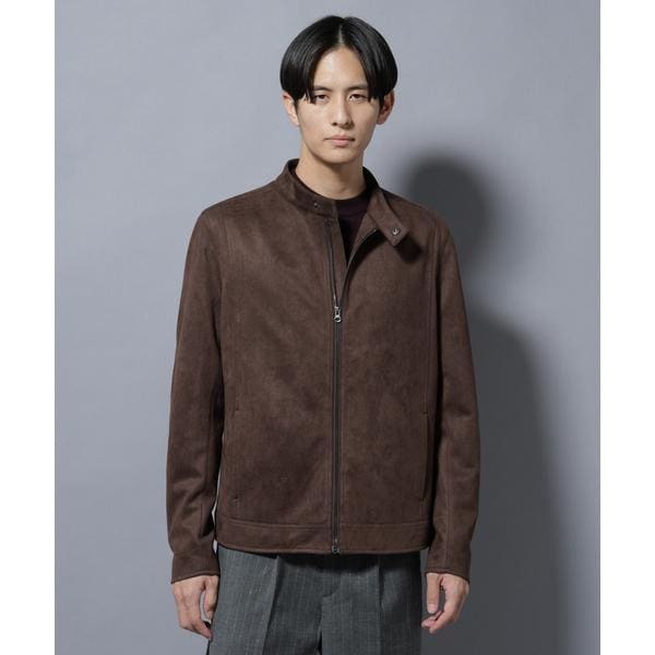 【SHIPS】マシュマロスエード シングルライダース ジャケット ベージュ M SHIPS： マシュマロスエード シングルライダース ジャケット
