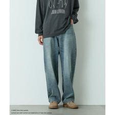 「HOTEL PALACE」 フェードデニム ルーズシルエットパンツ