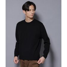 シルク混クルーネックニット