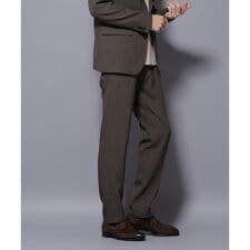 ナノユニバース(NANO universe)の｢N TROUSERS BASIC｣ 洗えるMIXツイードストレッチパンツ(セットアップ可)