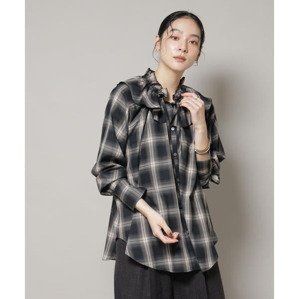 ランダムドットバックプリーツブラウス | ナノユニバース(NANO