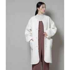 ソフトボアノーカラーコート