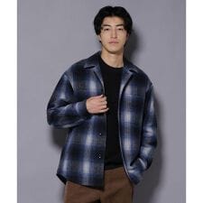 テックメルトンチェックシャツブルゾン
