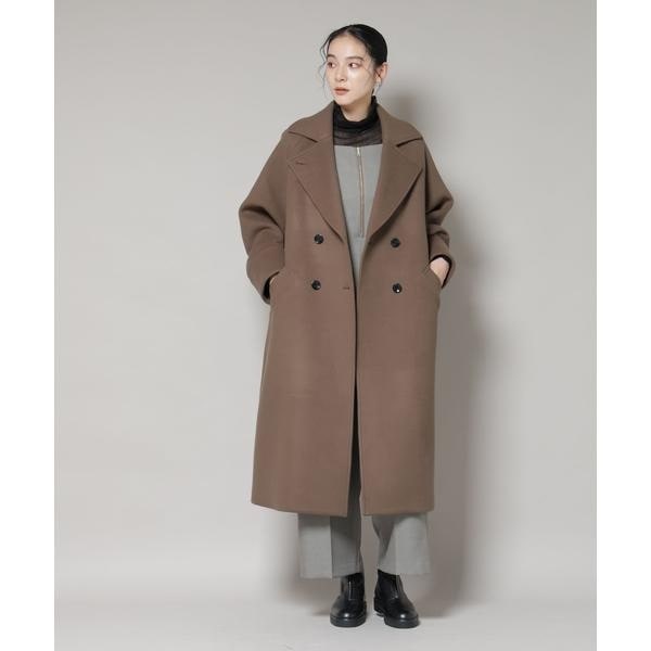 【eripp】モッサーダブルフェイス Vネックコート グリーン36 eripp】モッサーダブルフェイス Vネックコート グリーン36 IENA