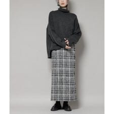 ナノユニバース(NANO universe)のチェックフリンジラップ風スカート(セットアップ可)