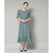 troisieme chaco／CUT JACQUARD PRINT ワンピース