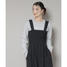 クルーネックカシミヤ混ニットプルオーバー