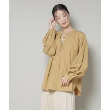 前後2wayラグランスリーブデザインブラウス