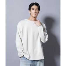 天竺ヘビーコットンボートネックＴシャツ 長袖