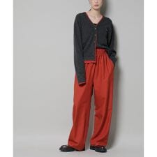 ウエストシャーリングゴムTRワイドパンツ