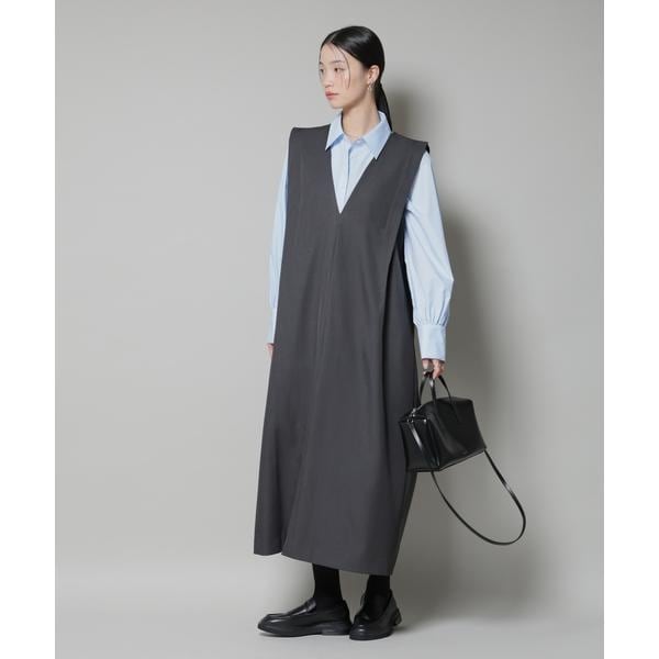 ダブルクロスベルト付きタックワンピース | ナノユニバース(NANO