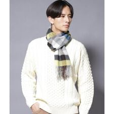 ソフトカシミヤブレンドチェックマフラー