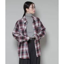 オーバーサイズチェックシャツ