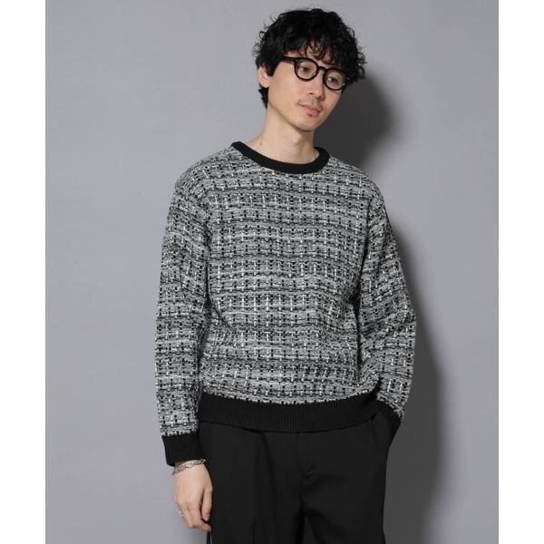 モールヤーンブロッキングニット | ナノユニバース(NANO universe