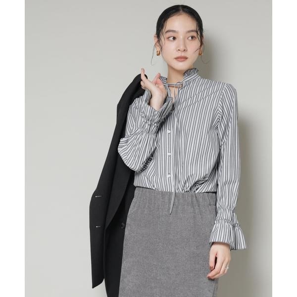 ショルダーギャザーブラウス | ナノユニバース(NANO universe