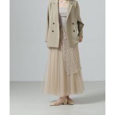 スパンコールビーズ刺繍ラップスカート