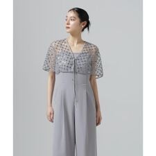 スパンコールビーズ刺繍ボレロストール