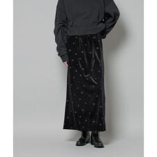 ナノユニバース(NANO universe)の刺繍ベロアカットナロースカート(セットアップ可)