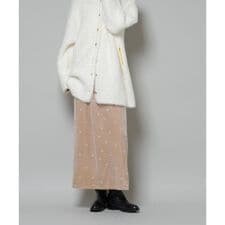 ナノユニバース(NANO universe)の刺繍ベロアカットナロースカート(セットアップ可)