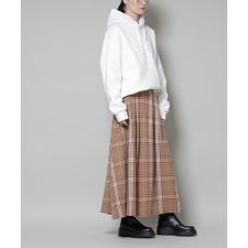 ナノユニバース(NANO universe)の起毛チェックタックフレアスカート