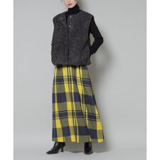 ナノユニバース(NANO universe)の起毛チェックタックフレアスカート