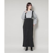 ストレッチ起毛ジャンパースカート(セットアップ可)