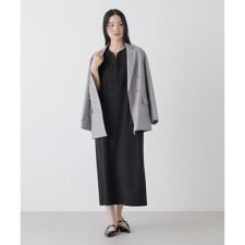 レース切り替えノースリーブワンピース