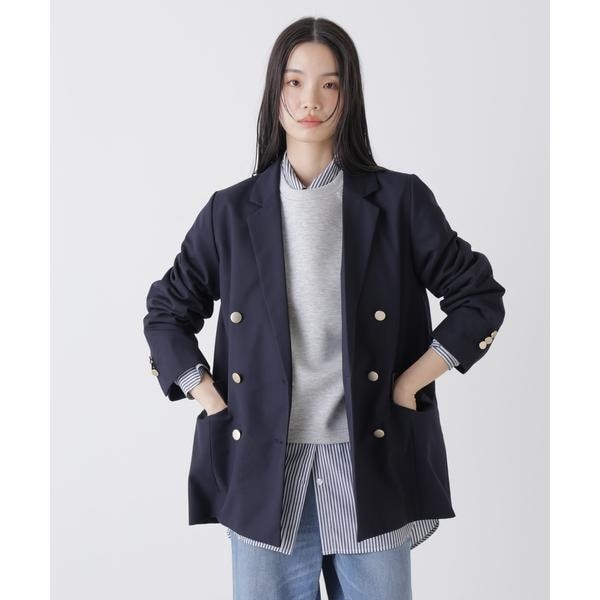 新品✨ナノユニバース ダブルブレストジャケット 金ボタン 紺ブレ ダブルブレストジャケット | ナノユニバース(NANO universe) | マルイ