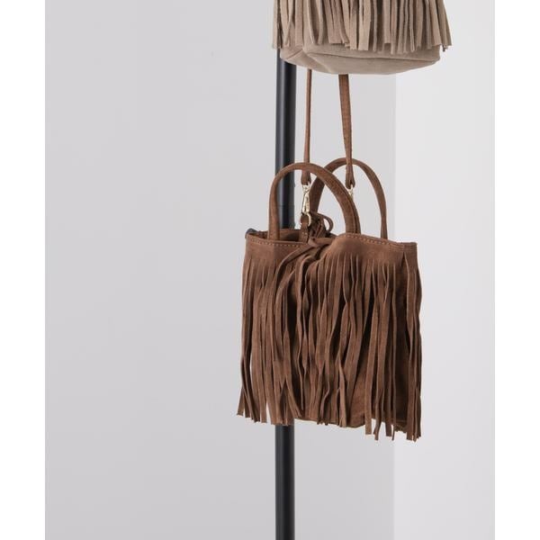 AULENTTI/オーレンティ】スエード巾着チェーンショルダーバッグ