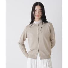洗濯機洗可バンブーレーヨンニット パールボタンカーディガン
