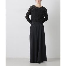 タックワイドカットジョーゼットパンツ