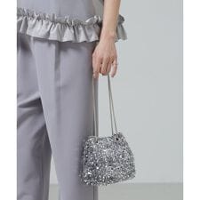 スパンコール巾着バッグ