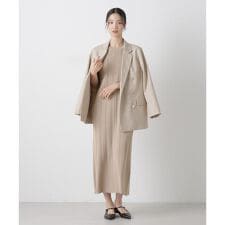 洗濯機洗い可スポンディッシュニットランダムリブワンピース