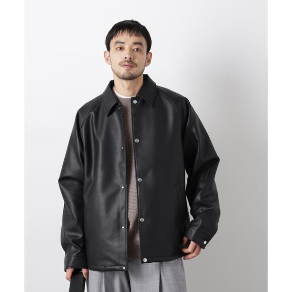 フェイクレザーリラックスコーチジャケット | ナノユニバース(NANO