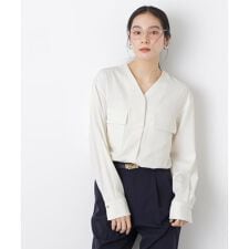 スキッパーポケットブラウス