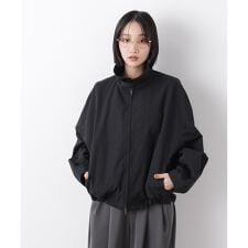 撥水＆花粉ガード コクーンシルエットジップブルゾン