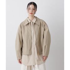 撥水＆花粉ガード コクーンシルエットジップブルゾン