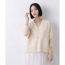 洗濯機洗い可UVカット接触冷感Vネックカーディガン