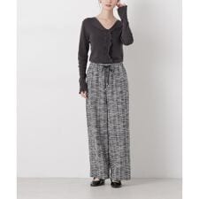 カットツイードドロストワイドパンツ(セットアップ可)