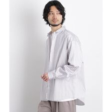「OtoNANO」大人のワイドシャツレギュラーカラーストライプ長袖
