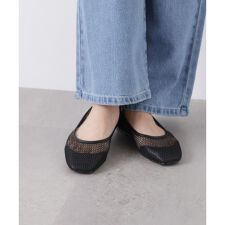 メッシュフラットパンプス