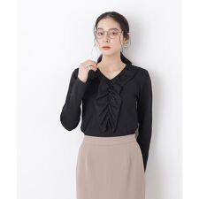 7function フロントフリル総針ニット