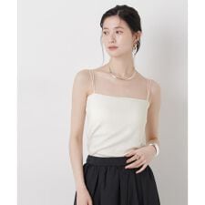 抗菌防臭リブカップ付きダブルストラップキャミソール