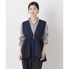 troisieme chaco／別注 PUFFY JACQUARD ジレ