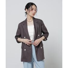 European Flax ダブル6Bジャケット(セットアップ可)