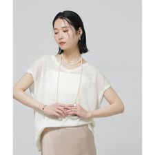 European Flax 2wayフレンチスリーブニット