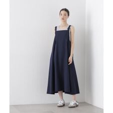 多機能2wayストレッチ サロペットフレアワンピース(セットアップ可)