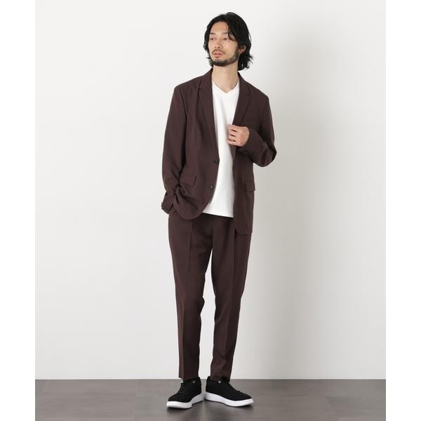 美品　UNTITLED　シルク混　セットアップ　スーツ　ブラウン　パンツスーツ 美品 UNTITLED シルク混 セットアップ スーツ ブラウン パンツスーツ